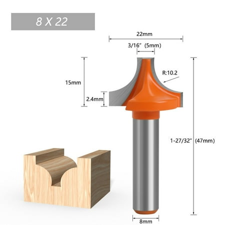 GLFILL 8mm Shank Engraving Milling Cutter End Mill Woodworking Plunging Round- Over Bit
GLFILL 8mm Shank Engraving Milling Cutter End Mill Woodworking Plunging Round- Over Bit