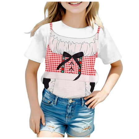 Toddler Girl Short Sleeve Graphic T-Shirt Girls Fashion Festival Printed Round Neck Short Sleeve Casual T Shirt Top Kids Casual Clothes 8-9 Years
Toddler Girl Short Sleeve Graphic T-Shirt Girls Fashion Festival Printed Round Neck Short Sleeve Casual T Shirt Top Kids Casual Clothes 8-9 Years