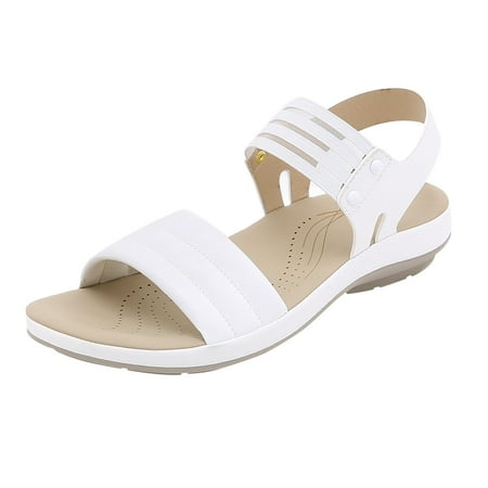 Cathalem Women Sandals Summer New Pattern Large Sandals Solid Color Simple Comfortable Flat Casual Slip On Sandals White 39
Cathalem Women Sandals Summer New Pattern Large Sandals Solid Color Simple Comfortable Flat Casual Slip On Sandals White 39