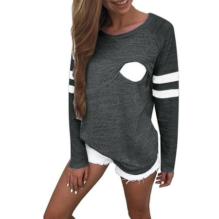 CHMORA Maternity clothes Women Maternity Long Sleeve Patchwork Color Tops Breastfeeding Blouse maternity clothes
CHMORA Maternity clothes Women Maternity Long Sleeve Patchwork Color Tops Breastfeeding Blouse maternity clothes