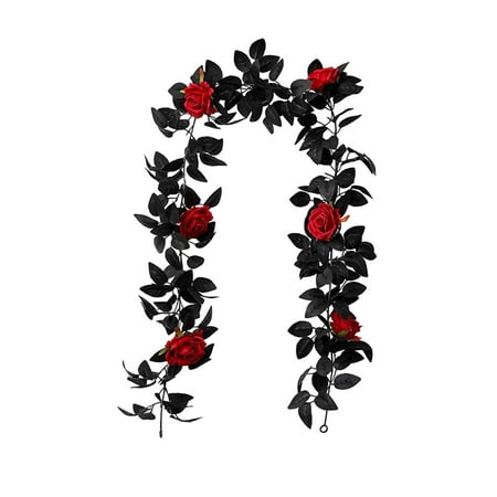 Rdeuod Halloween Decoration Dark Party Arrangement Black Rose Christmas Retro Rose Sunflower Simulation Rattan Christmas Decorations C
Rdeuod Halloween Decoration Dark Party Arrangement Black Rose Christmas Retro Rose Sunflower Simulation Rattan Christmas Decorations C