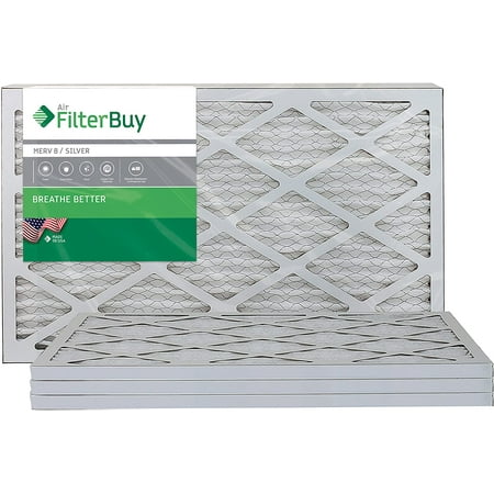 FilterBuy 12x20x1 MERV 8 Pleated AC Furnace Air Filter (Pack of 4 Filters) 12x20x1 – Silver
FilterBuy 12x20x1 MERV 8 Pleated AC Furnace Air Filter (Pack of 4 Filters) 12x20x1 – Silver