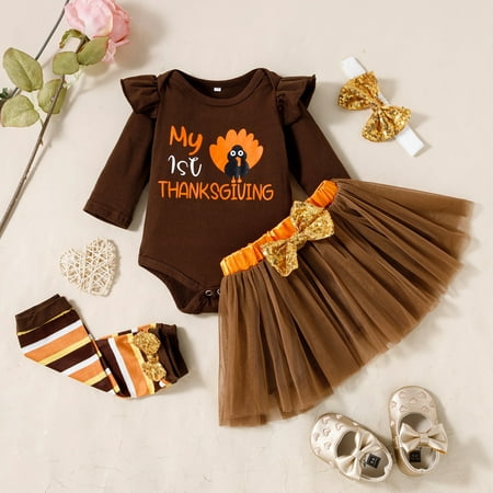 Hunpta Babys Girls Long Sleeve Thanksgiving Turkey Romper Bodysuits Bowknot Mesh Tulle Skirt Headbands Leg Warmer OutfitsNewborn
Hunpta Babys Girls Long Sleeve Thanksgiving Turkey Romper Bodysuits Bowknot Mesh Tulle Skirt Headbands Leg Warmer OutfitsNewborn