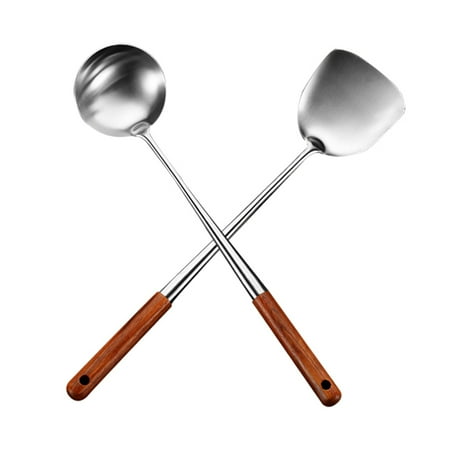 HXmeiye Wok Spatula & Ladle Tool Set Stainless Steel Kitchen Tools Cooking Chef Accessory 2Pack
HXmeiye Wok Spatula & Ladle Tool Set Stainless Steel Kitchen Tools Cooking Chef Accessory 2Pack