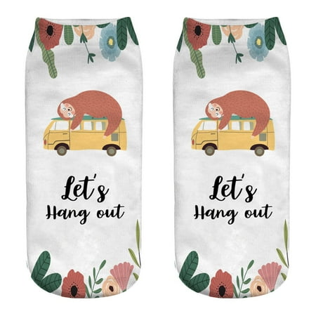 JCXAGR Casual Work Business Socks 3D Animal Print Medium Sports Socks