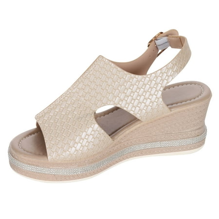 Women s Sandals Women Sandals Fashion Casual Wedge Heel Platform Buckle High Heel Fish Mouth Roman Sandals Gold
Women s Sandals Women Sandals Fashion Casual Wedge Heel Platform Buckle High Heel Fish Mouth Roman Sandals Gold