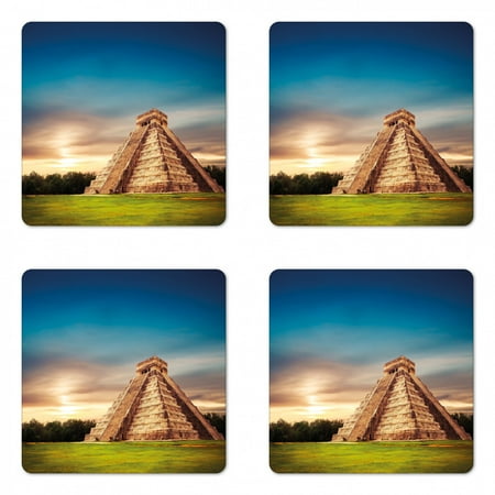 Travel Coaster Set of 4 Image of Kukulkan Pyramid in Chichen Itza Yucatan Mexico Monument Square Hardboard Gloss Coasters Standard Size Night Blue Multicolor by Ambesonne
Travel Coaster Set of 4 Image of Kukulkan Pyramid in Chichen Itza Yucatan Mexico Monument Square Hardboard Gloss Coasters Standard Size Night Blue Multicolor by Ambesonne