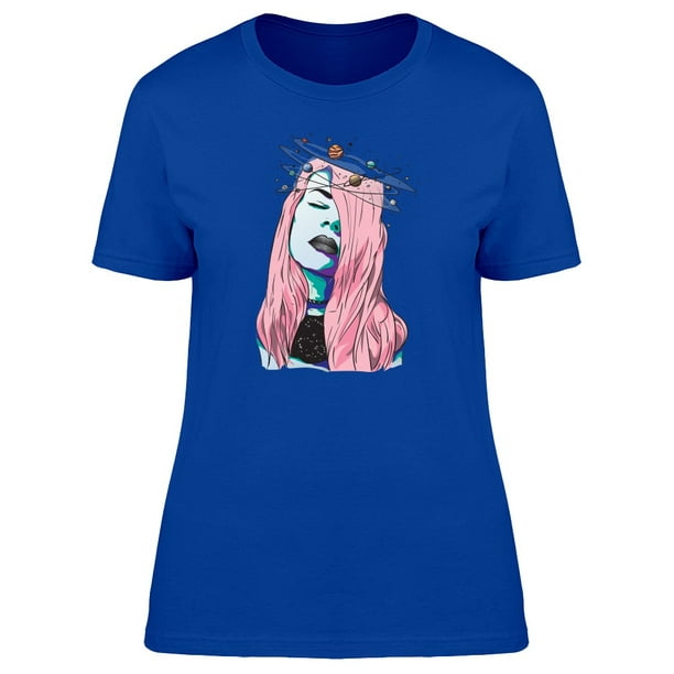 Space Girl Planet Wreath Tee Women's -Image by Shutterstock