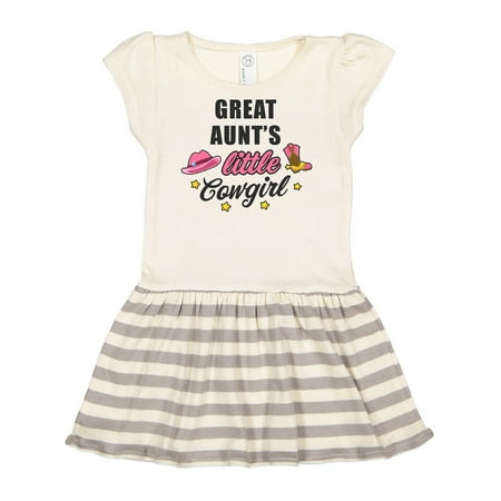 Inktastic Great Aunts Little Cowgirl with Cowgirl Hat and Boots Gift Toddler Girl Dress