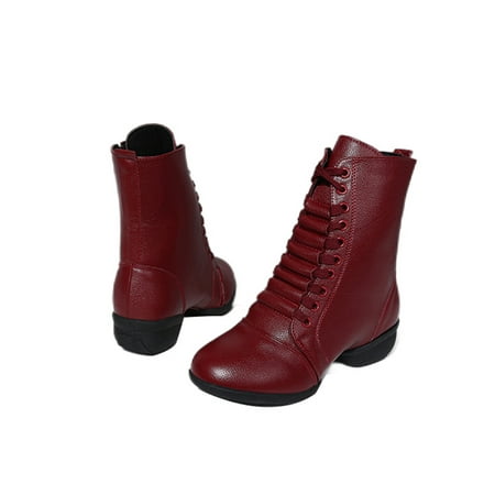 Ferndule Women Pointed Toe Dancing Ankle Boots Teaching Lightweight Mid Calf Leather Flats Comfort Zip Up High Ballet Shoes Cotton Lined Red 7.5
Ferndule Women Pointed Toe Dancing Ankle Boots Teaching Lightweight Mid Calf Leather Flats Comfort Zip Up High Ballet Shoes Cotton Lined Red 7.5