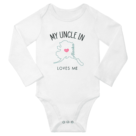 My Uncle In Alaska Loves Me Baby Long Romper Clothing 3-6 Months