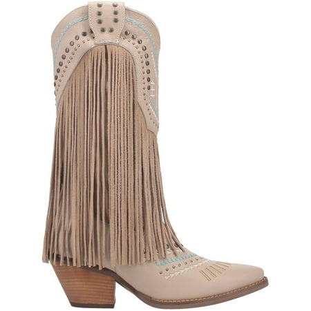 Dingo Womens Gypsy Studded Snip Toe Casual Boots Mid Calf Low Heel 1-2