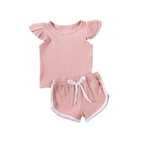 Gwiyeopda Kids Baby Girls 2Pcs Outfit Ribbed Knitted Ruffled Sleeve Crop Top Short Pants Set
Gwiyeopda Kids Baby Girls 2Pcs Outfit Ribbed Knitted Ruffled Sleeve Crop Top Short Pants Set