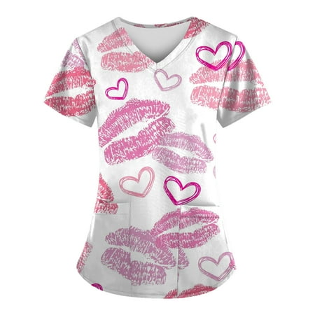 CHMORA Scrub Tops Women Print Print Nurse Uniforms for Women Short Sleeve V-Neck Shirts Tee Tops White S
CHMORA Scrub Tops Women Print Print Nurse Uniforms for Women Short Sleeve V-Neck Shirts Tee Tops White S