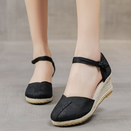 〖Yilirongyumm〗 Black 40 Sandals Women Toe Comfortable Sandals Fashion Weave Wedges Women Summer Round Breathable Beach Shoes Women s Sandals
〖Yilirongyumm〗 Black 40 Sandals Women Toe Comfortable Sandals Fashion Weave Wedges Women Summer Round Breathable Beach Shoes Women s Sandals