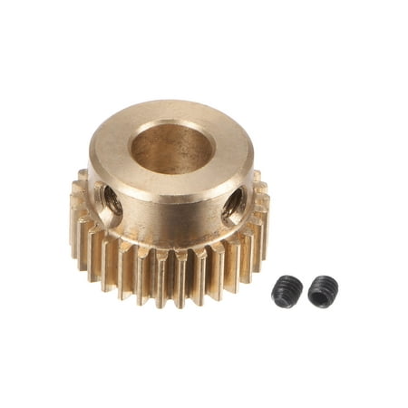 

Uxcell 0.5 Mod 30T 6.35mm Bore 16mm Outer Dia Brass Motor Rack Pinion Gear with Screws