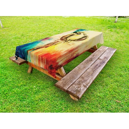 Parrot Outdoor Tablecloth Grunge Parrot Figure Vintage Paper Background Smart Talkative Flying Mascots Print Decorative Washable Fabric Picnic Table Cloth 58 X 84 Inches Multicolor by Ambesonne
Parrot Outdoor Tablecloth Grunge Parrot Figure Vintage Paper Background Smart Talkative Flying Mascots Print Decorative Washable Fabric Picnic Table Cloth 58 X 84 Inches Multicolor by Ambesonne