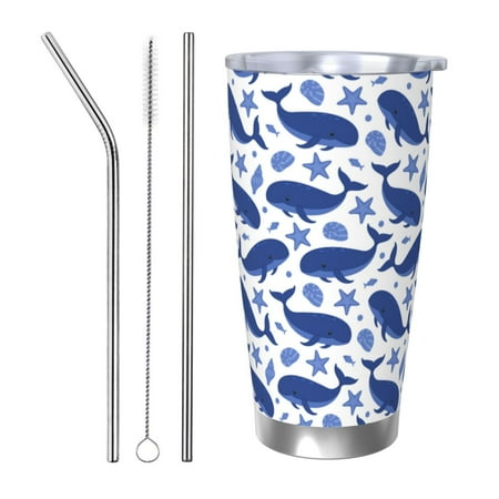 Uemuo Whale Print Travel Coffee Mug 20oz Double-walled Car Cup Stainless Steel Insulated Tumbler Leak-proof Travel Cup Reusable Straw Car Cup-Straw Three-piece Set
Uemuo Whale Print Travel Coffee Mug 20oz Double-walled Car Cup Stainless Steel Insulated Tumbler Leak-proof Travel Cup Reusable Straw Car Cup-Straw Three-piece Set