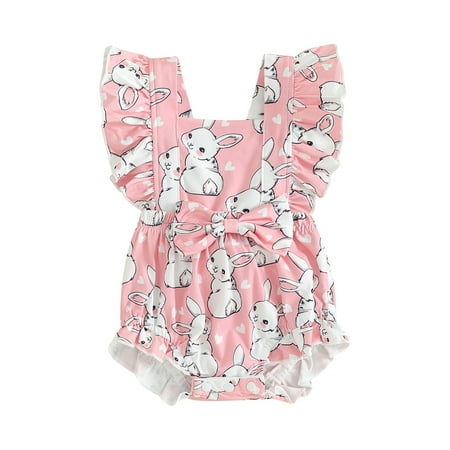 WERNZATT Easter Baby Girls Romper Fly Sleeve Square Neck Rabbit Print Bow Bodysuit Infant Summer Clothes
WERNZATT Easter Baby Girls Romper Fly Sleeve Square Neck Rabbit Print Bow Bodysuit Infant Summer Clothes