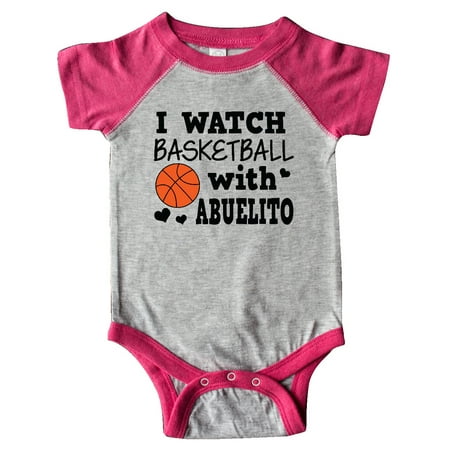 Inktastic I Watch Basketball with Abuelito Gift Baby Boy Bodysuit