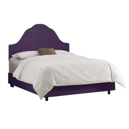Arched Velvet Upholstered Bed