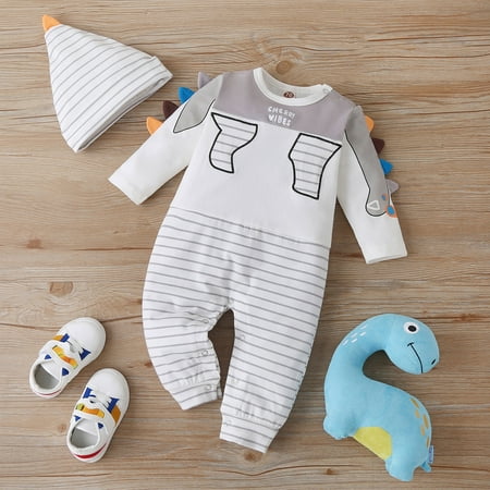 Winter Saving Juebong Newborn Infant Baby Boys Girls Striped Letter Print Cute Romper+Hat Outfits Set White 110
Winter Saving Juebong Newborn Infant Baby Boys Girls Striped Letter Print Cute Romper+Hat Outfits Set White 110