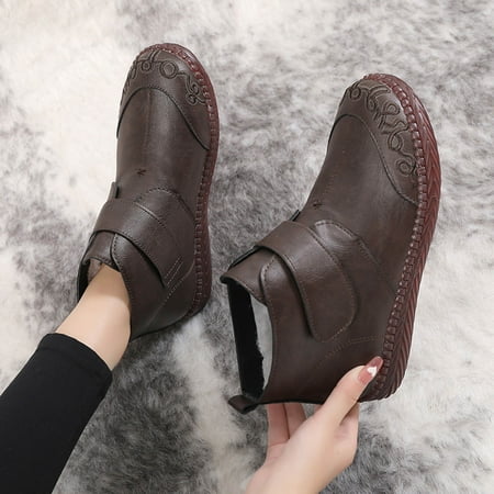 YOTAMI Shoes for Women Winter Ladies Cotton Boots Women Retro Round Toe Plus Cotton Short Boots Brown
YOTAMI Shoes for Women Winter Ladies Cotton Boots Women Retro Round Toe Plus Cotton Short Boots Brown