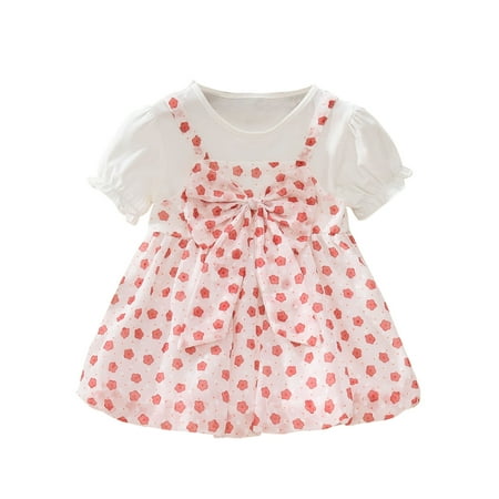 HBYJLZYG Baby Dress Toddler Baby Girl Summer Short Sleeve Floral Printed Bowknot Mesh Dress 1-5 Years For Girls Gift
HBYJLZYG Baby Dress Toddler Baby Girl Summer Short Sleeve Floral Printed Bowknot Mesh Dress 1-5 Years For Girls Gift