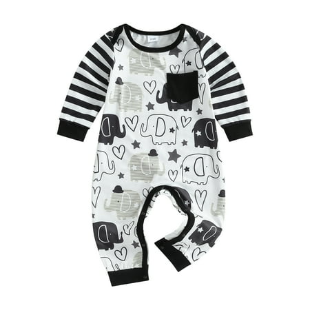 Baby Boys Spring Autumn Jumpsuit Long Sleeve O Neck Heart Elephant Print Striped Patchwork Romper(3-24Months)
Baby Boys Spring Autumn Jumpsuit Long Sleeve O Neck Heart Elephant Print Striped Patchwork Romper(3-24Months)