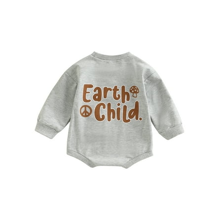 Diconna Toddler Baby Girl Boy Bodysuit Round Neck Long Sleeve Earth Child Letter Printed Jumpsuit Grey 6-12 Months
Diconna Toddler Baby Girl Boy Bodysuit Round Neck Long Sleeve Earth Child Letter Printed Jumpsuit Grey 6-12 Months