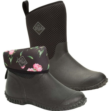 Muck Women s Muckster II Mid Black/Gray/Roses Print