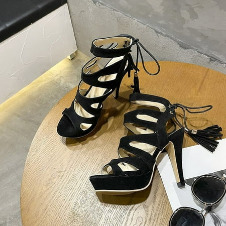 Aayomet Casual High Lace-Up Breathable Heels Women Tassel Fashion Sandals Toe Women s Node High Heels Shoes for Women Closed Toe Black 9.5
Aayomet Casual High Lace-Up Breathable Heels Women Tassel Fashion Sandals Toe Women s Node High Heels Shoes for Women Closed Toe Black 9.5