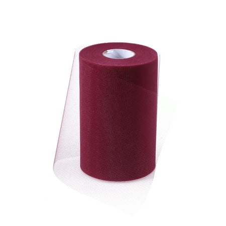 

FRCOLOR Tulle Rolls 15cm x 100 Yards Special Color for Wedding Table Runner Chair Sash Bow Tutu Skirt Sewing(C18 Wine Red)