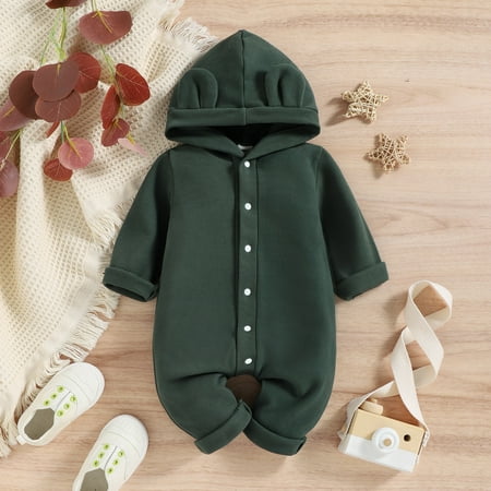 NIUREDLTD Boys Girls Long Sleeve Solid Bear Ears Hooded Romper Jumpsuit Clothes
NIUREDLTD Boys Girls Long Sleeve Solid Bear Ears Hooded Romper Jumpsuit Clothes