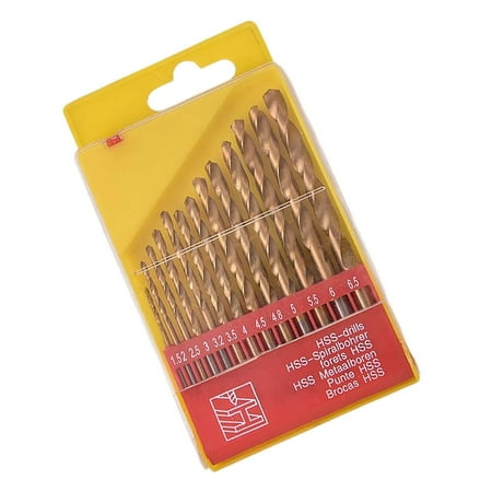 HSS Steel Drill Bit Set Round Shanks Hand Tool Accessories Practical Professional Replacement Hardware High Hardness for Metalworking 13pcs
HSS Steel Drill Bit Set Round Shanks Hand Tool Accessories Practical Professional Replacement Hardware High Hardness for Metalworking 13pcs