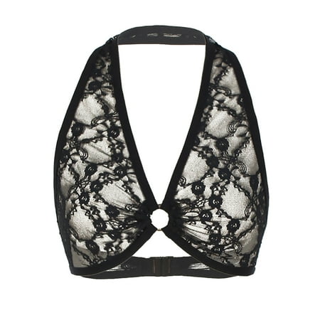 Odeerbi Sexy Lingerie for Women Alluring Lace Cage Bra Elastic Strappy Hollow Out Bra Bustier Black
Odeerbi Sexy Lingerie for Women Alluring Lace Cage Bra Elastic Strappy Hollow Out Bra Bustier Black