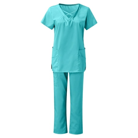 Lolmot Scrubs for Women Set 2 Pieces Nurse Workwear Comfy V Neck Short Sleeve Pockets Scrub Tops with Long Cargoo Pants Medical Nursing Uniforms SeSet on Clearance
Lolmot Scrubs for Women Set 2 Pieces Nurse Workwear Comfy V Neck Short Sleeve Pockets Scrub Tops with Long Cargoo Pants Medical Nursing Uniforms SeSet on Clearance