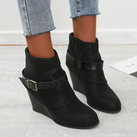 QISIWOLE Women s Belt Buckle Boots Oversized Thick Heel Side Zipper Round Toe Booties Discount !
QISIWOLE Women s Belt Buckle Boots Oversized Thick Heel Side Zipper Round Toe Booties Discount !