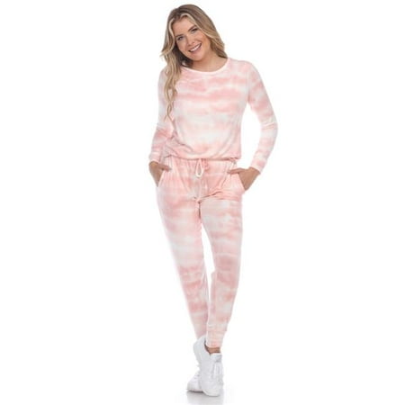 3628-05-L Womens Lounge Set Pink - Large - 2 Piece