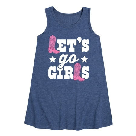 Instant Message - Lets Go Girls - Toddler and Youth Girls A-line Dress