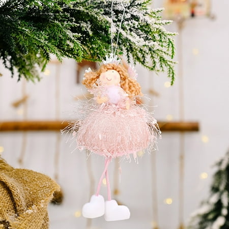 Gaiseeis Christmas Pendant Door Hanging Christmas Tree Decoration Pendant Cute Girl Doll C