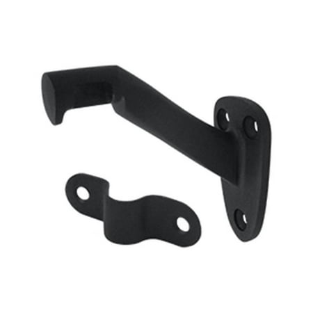 Den Designs 3.31 in. Projection Hand Rail Brackets Black - Solid
