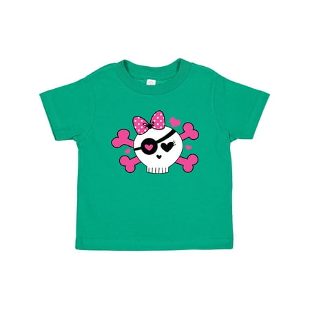 Inktastic Girl Pirate Skull Valentine Gift Baby Girl T-Shirt