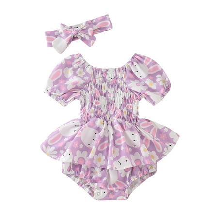 Girls Easter Short Sleeve Cartoon Rabbit Printed Romper Bodysuits Headbands Set One Year Girl Long Sleeve
Girls Easter Short Sleeve Cartoon Rabbit Printed Romper Bodysuits Headbands Set One Year Girl Long Sleeve