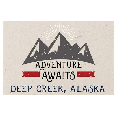 Deep Creek Alaska Souvenir 2x3 Inch Fridge Magnet Adventure Awaits Design