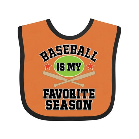 Inktastic Baseball is My Favorite Season Gift Baby Boy or Baby Girl Bib