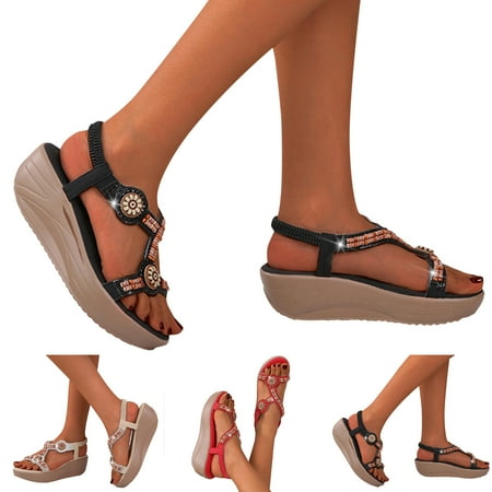 Cathalem Women Sandals Fashion New Summer Round Toe Open Toe Comfortable Thick Sole Elastic Bland Slipper Sandals Shoes for Women Beige 7
Cathalem Women Sandals Fashion New Summer Round Toe Open Toe Comfortable Thick Sole Elastic Bland Slipper Sandals Shoes for Women Beige 7