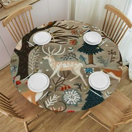 BANET Christmas Trees and Animals Round Tablecloth Forest Woodland Waterproof Table Cloth Polyester Tablecloth Table Cover for Kitchen Outdoor Party Picnic 31 -35
BANET Christmas Trees and Animals Round Tablecloth Forest Woodland Waterproof Table Cloth Polyester Tablecloth Table Cover for Kitchen Outdoor Party Picnic 31 -35