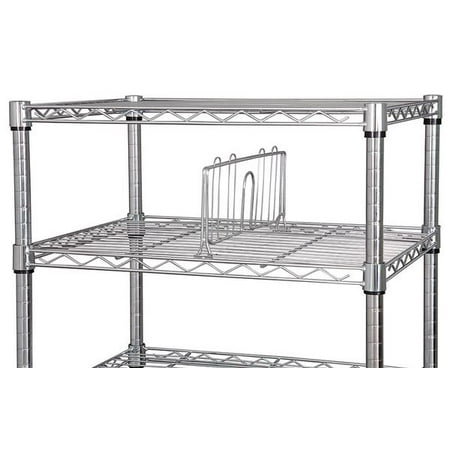 ZoroSelect Shelf Divider 24x6-1/4 Chrome 2PK