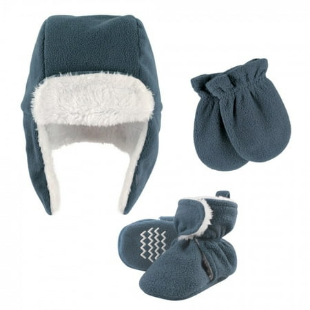 Hudson Baby Infant Boy Trapper Hat Mitten and Bootie Set Coronet Blue 12-18 Months
Hudson Baby Infant Boy Trapper Hat Mitten and Bootie Set Coronet Blue 12-18 Months